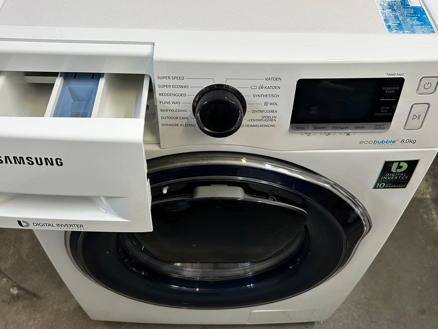 Samsung wasmachine ecobubble edwas A+++ 8kg