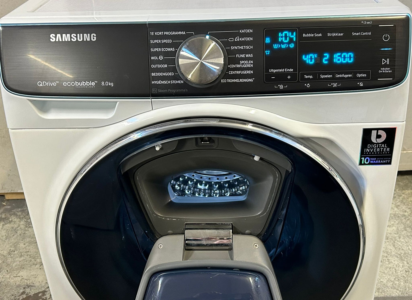 Samsung Wasmachine AddWash EcoBubble met QDrive en Digitalinverter 8kg | 1600t | A+++